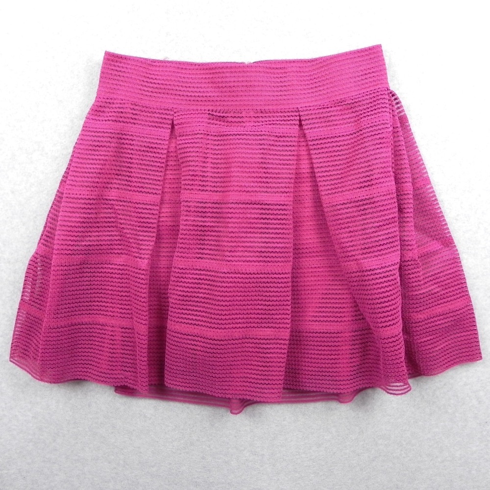 Torrid Skirt Womens 1 Flared A-Line Skater Elastic Waist‎ Lined Pleated Hot Pink